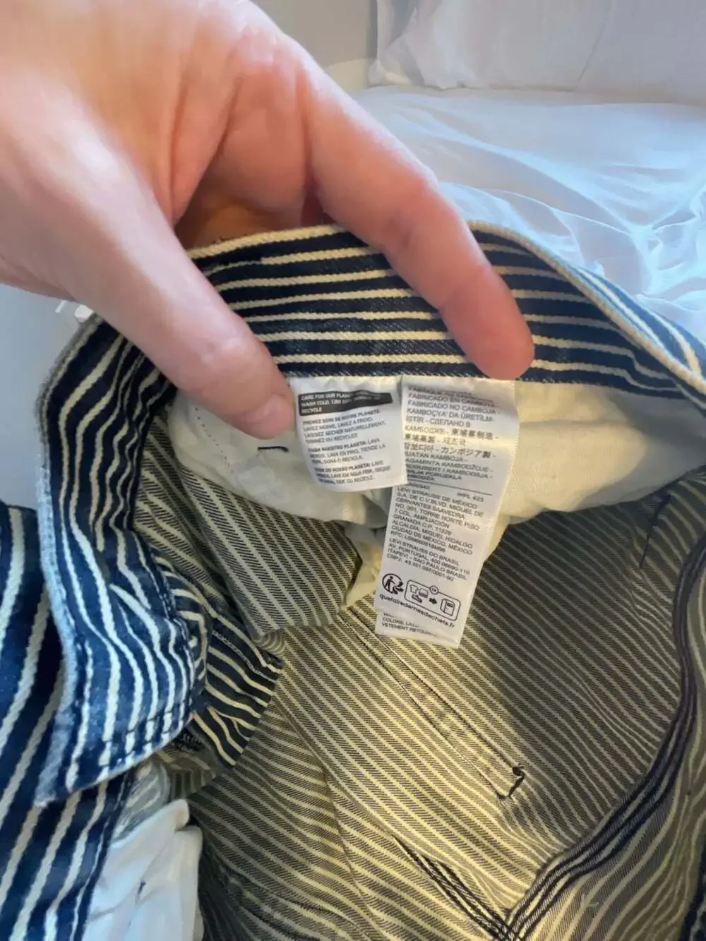 Levi's Hickory Stripe Carpenter Pants W36 L30 Work wear